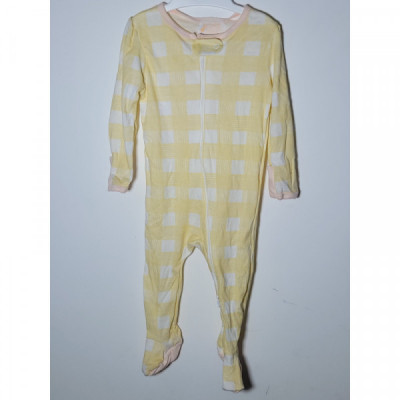 White And Yellow Checked Jumpsuit