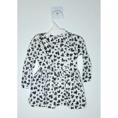 Black And White Frock Heartin Prints