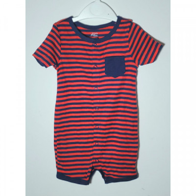 Red & navy Blue Stripes 3/4th With Front Pocket